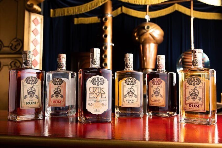 You can try the large variety of spirits including KY Bourbon that has been crafted from their one of a kind still.
