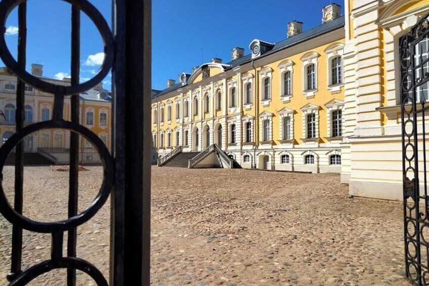 Gates to Rundale palace square