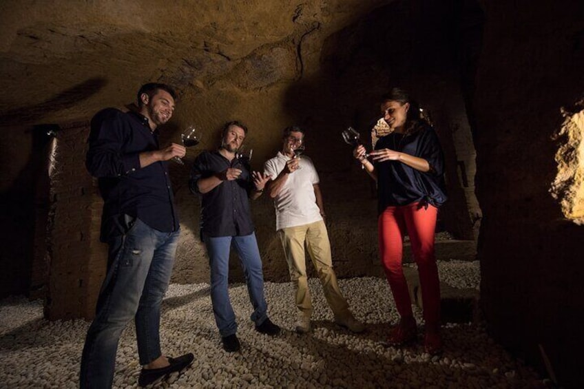 Tasting of the Best Wines in Siena in an Etruscan Crypt