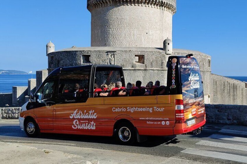 Passing above Fortress Minceta in Dubrovnik Old town