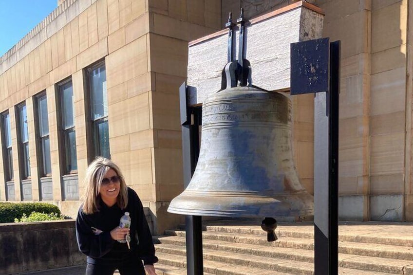 Liberty Bell replica at Hamilton Municipal Building