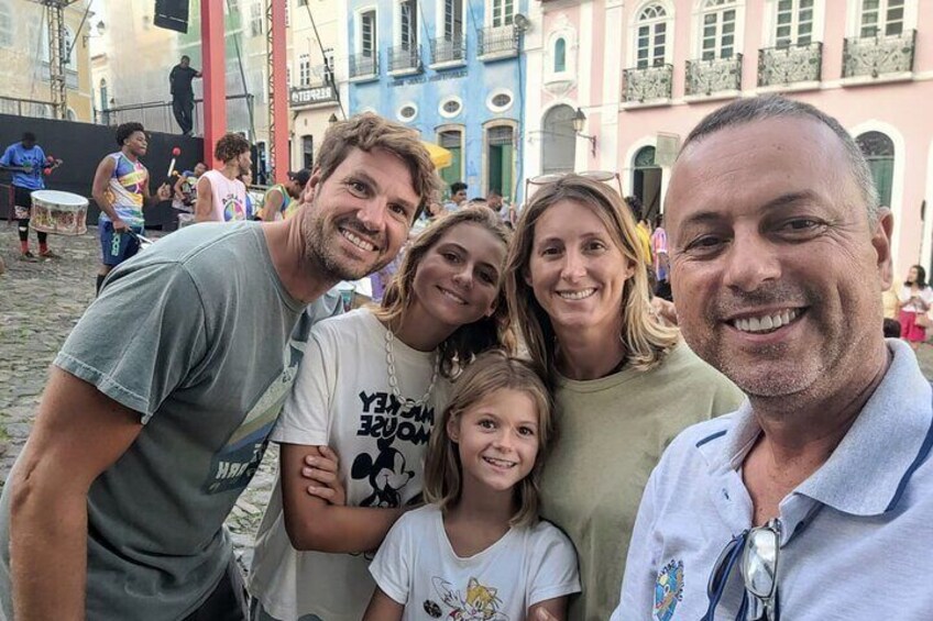 Happy Family Visiting the Old City