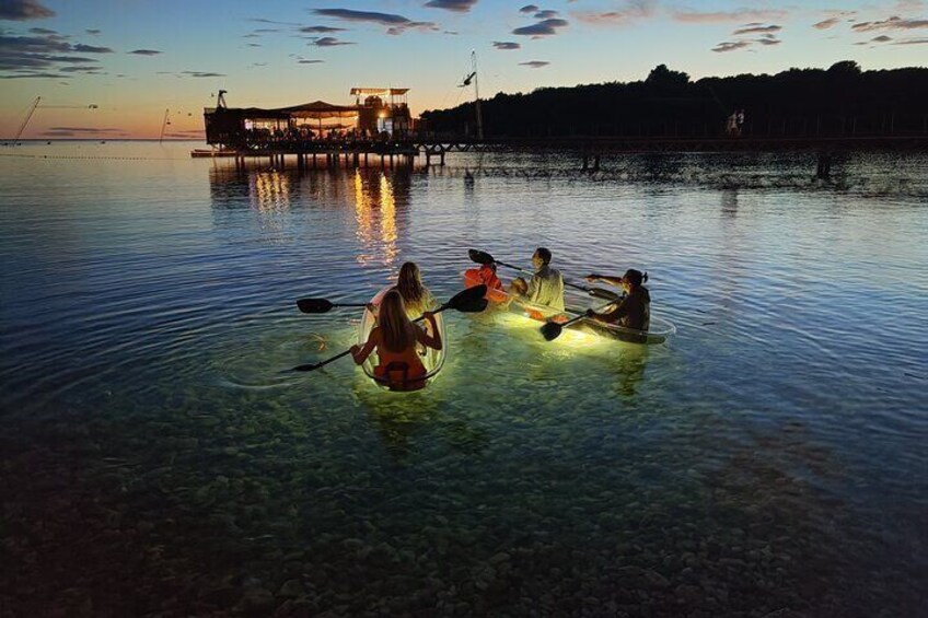 Istria Sea Canyon Illuminated Kayak Tour by Night