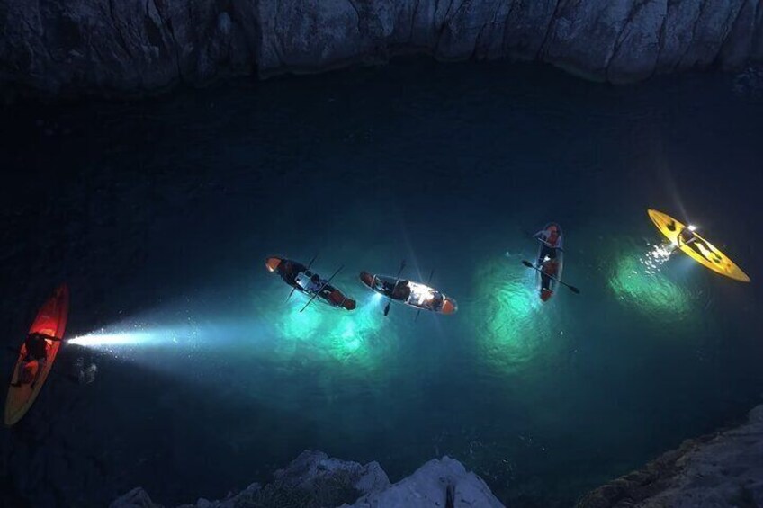 Istria Sea Canyon Illuminated Kayak Tour by Night