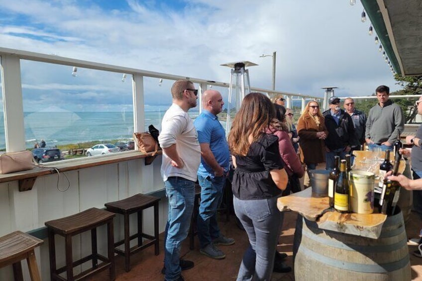 Enjoy your wine with a view of the waves