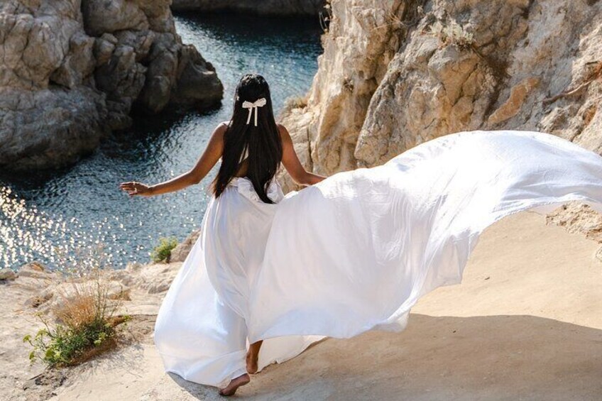 Jona white flying dress Dubrovnik Croatia