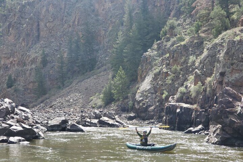 Joy after a section of rapids!