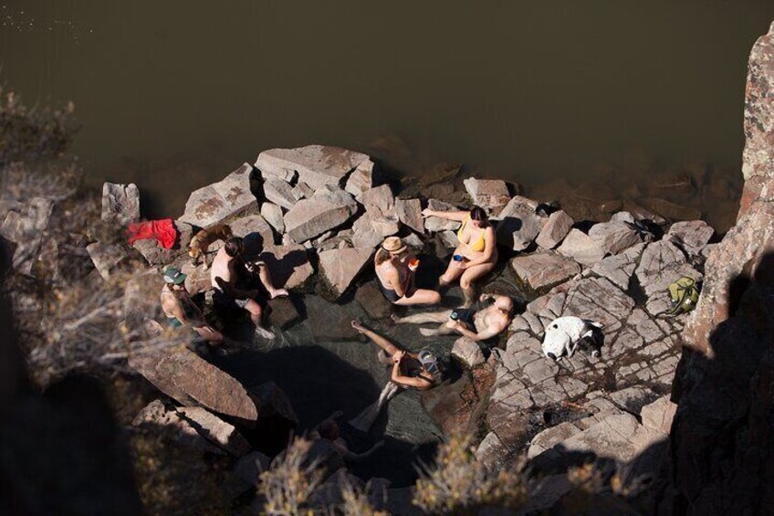 stop at riverside hot springs at most flows
