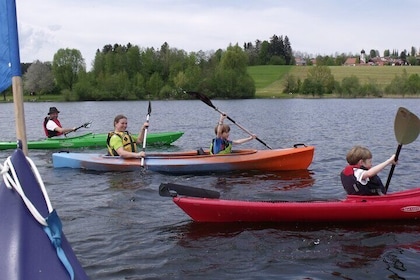 Private canoe and kayak tour over the Rottach reservoir