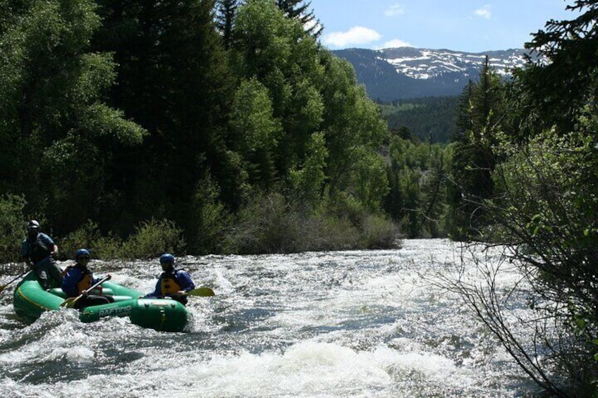 The stunning Gore Range in the background