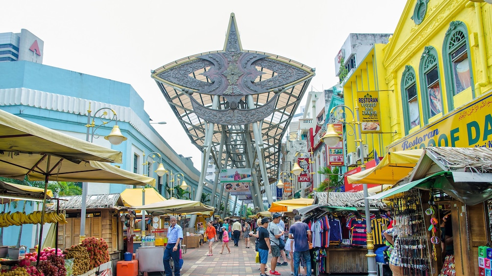 Various buildings of local market in Kuala Lumpur