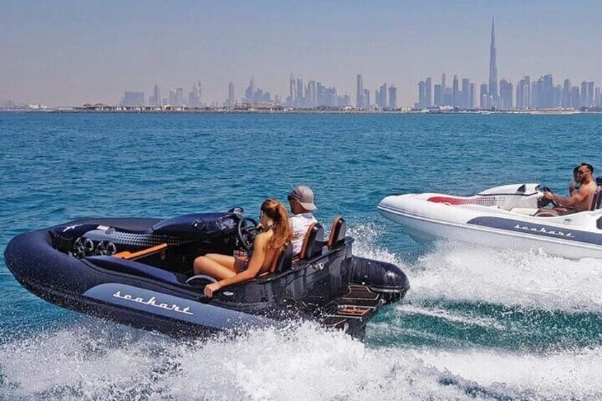 120 MINUTES Dubai Private Self-Drive SeaKart Jet Ski Boat Tour 