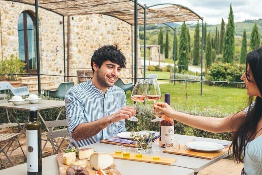 Visit to the Cellar & Wine Tasting Overlooking the Val d'Orcia