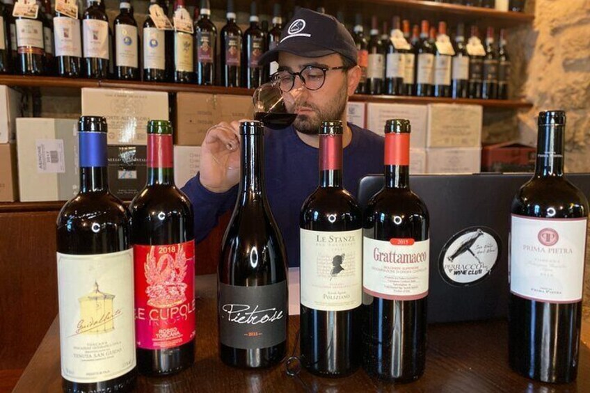 The creator of the Perbacco Wine Club, Francesco, working hard!