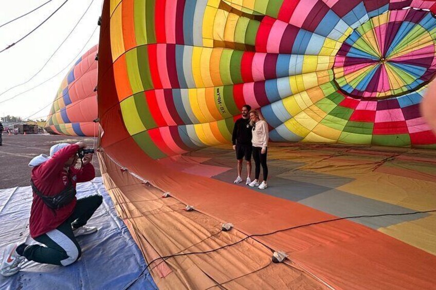 Fly in a Balloon Over Teotihuacan with Private Transportation