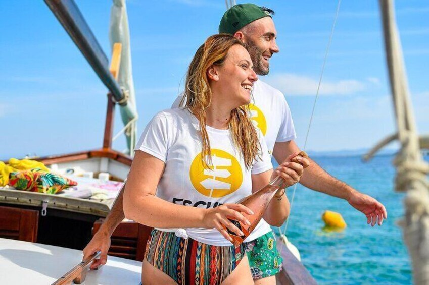 From Stintino: Asinara Island Wooden Sailboat Trip w/Lunch