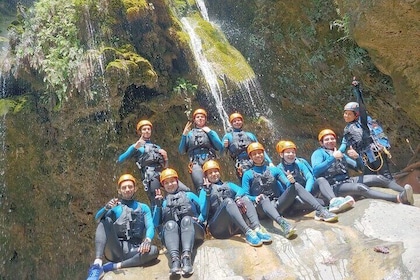 Rappelling, Hiking and Jumping into the water in the Matacanes Canyon