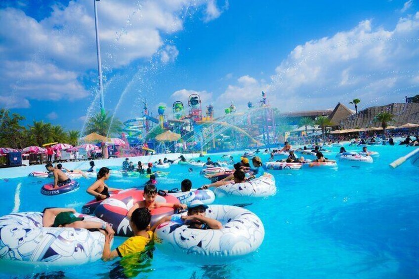 Enjoy immersive movies, music, and daily foam parties with free tubes and life jackets provided. Make a splash with water jets for an exhilarating and unforgettable adventure!