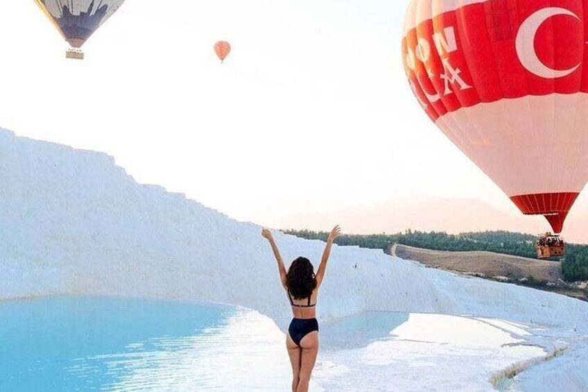 Sarıgerme Independent Pamukkale Tour With Hot Air Balloon Ride