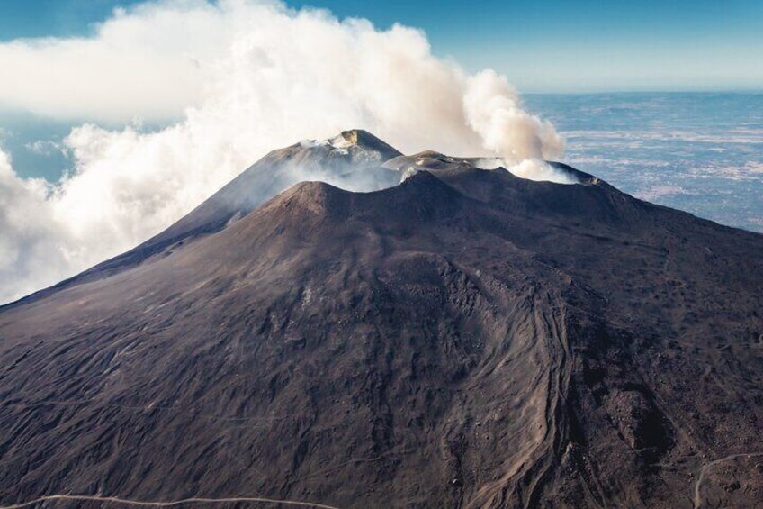 35 min Taormina and Etna private helicopter tour from Fiumefreddo