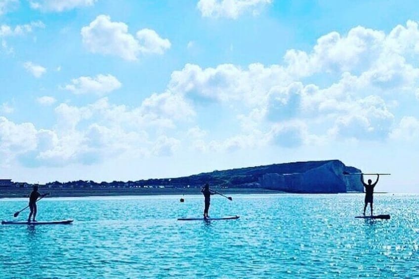 Paddle Boarding with Seven Sister View