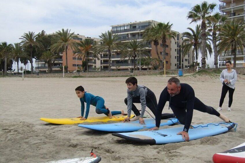 Surf courses children and parents