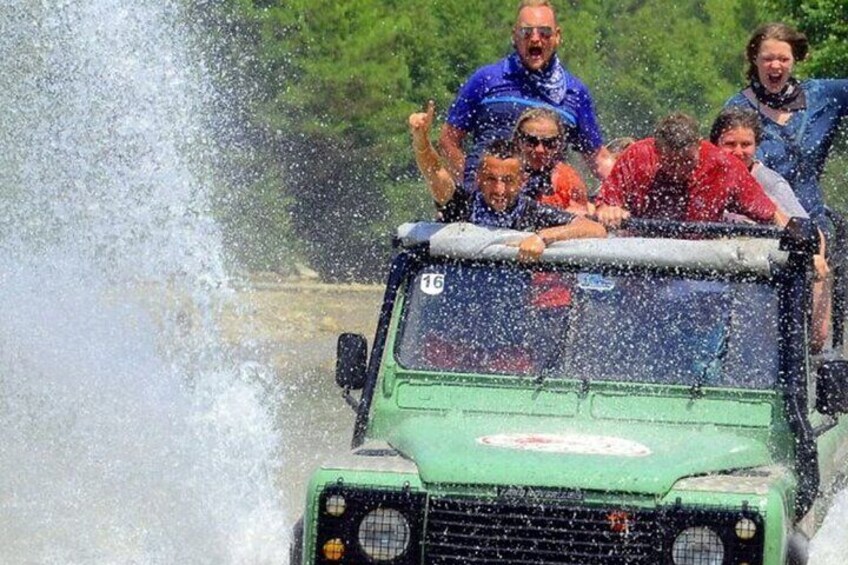 Marmaris Jeep Safari Tour With Waterfall and Water Fights