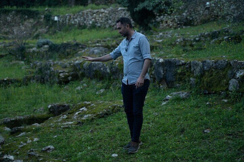 On the ruins of a Roman colony.