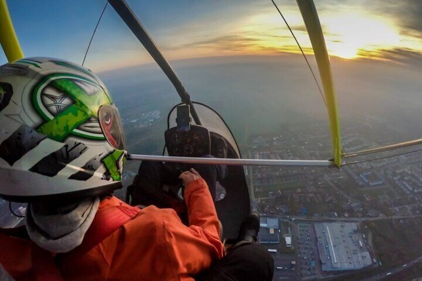 Private Motor Hang Glider Flight over Gliwice