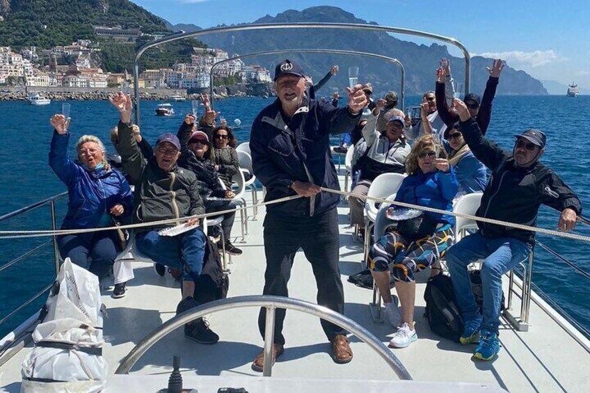 Amalfi Coast by boat with aperitif, lunch and sea breaks