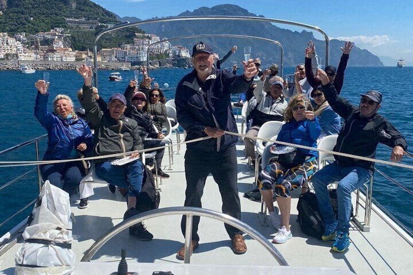 Amalfi Coast by boat with aperitif, lunch and sea breaks