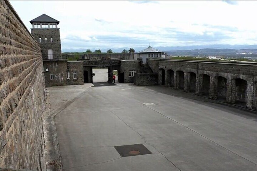 First courtyard of the Mauthausen concentration camp