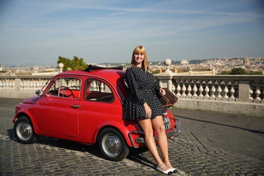 Private Fiat 500 Retro Car Tour with Professional Photoshoot