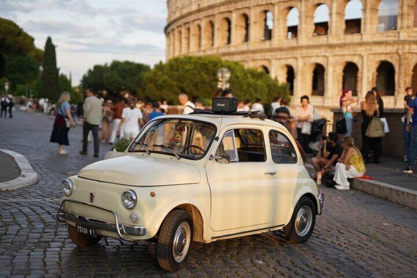 Private Fiat 500 Retro Car Tour with Professional Photoshoot