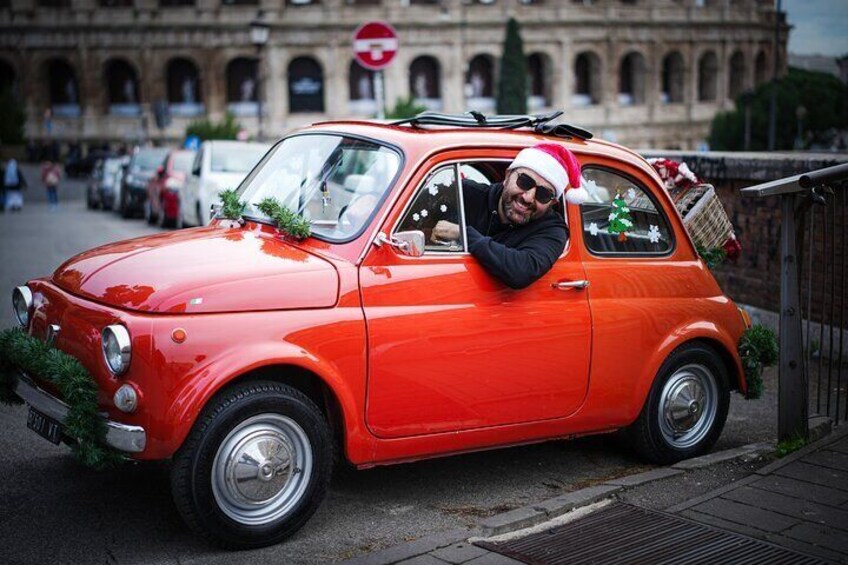 Private Fiat 500 Retro Car Tour with Professional Photoshoot