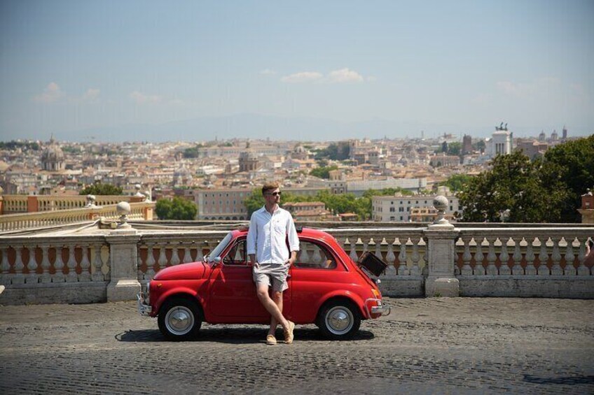 Private Fiat 500 Retro Car Tour with Professional Photoshoot