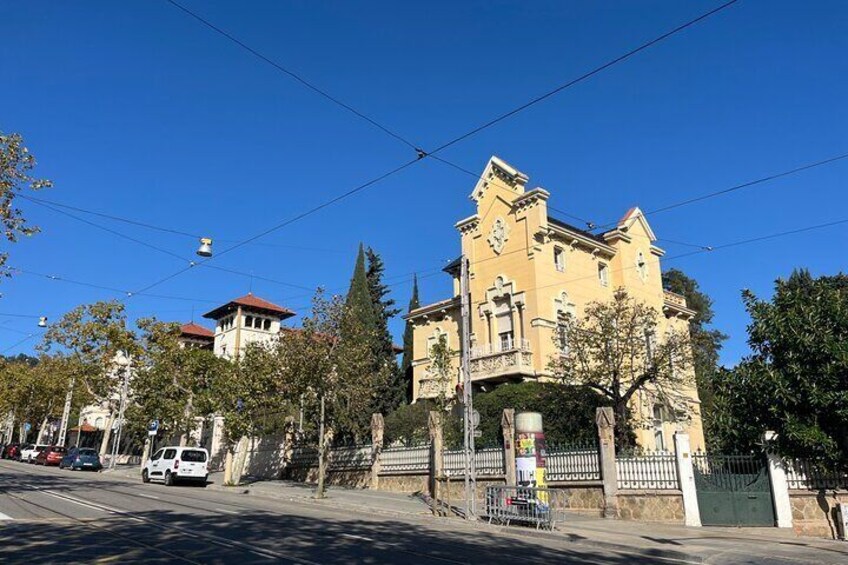 Mountain and avenue of Tibidado in the morning or at sunset