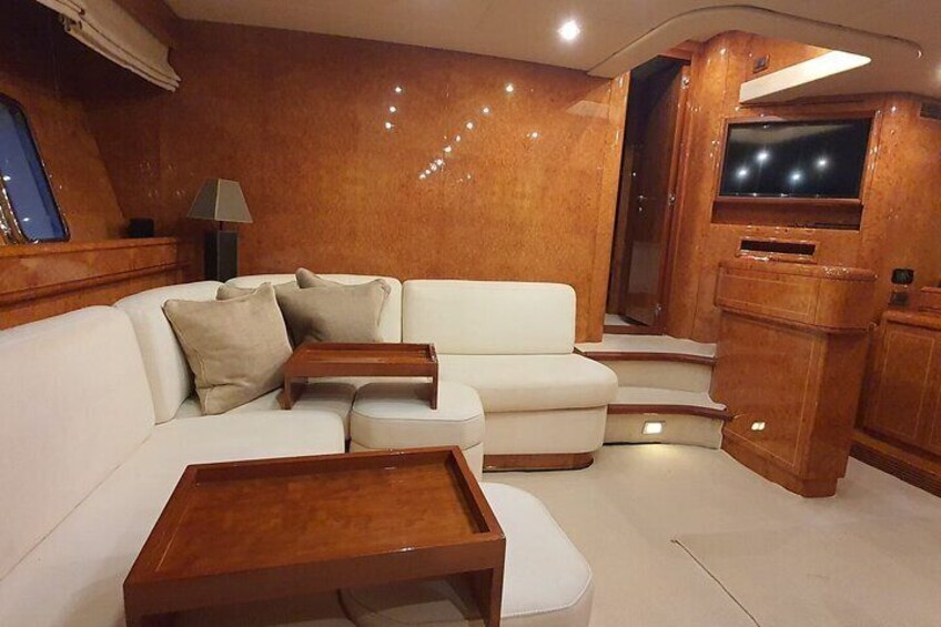 5 hour Private Yacht Cruise in Delos Rhenia Mykonos Mangusta 72