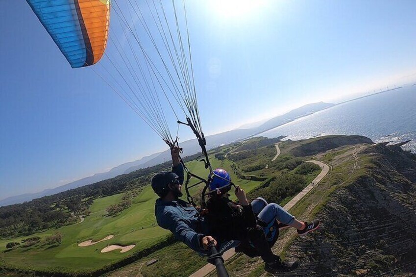 Paragliding flight in Sopelana