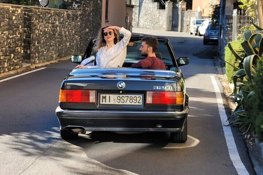 3H Private Tour with Driver in Vintage BMW Convertible Lake Como