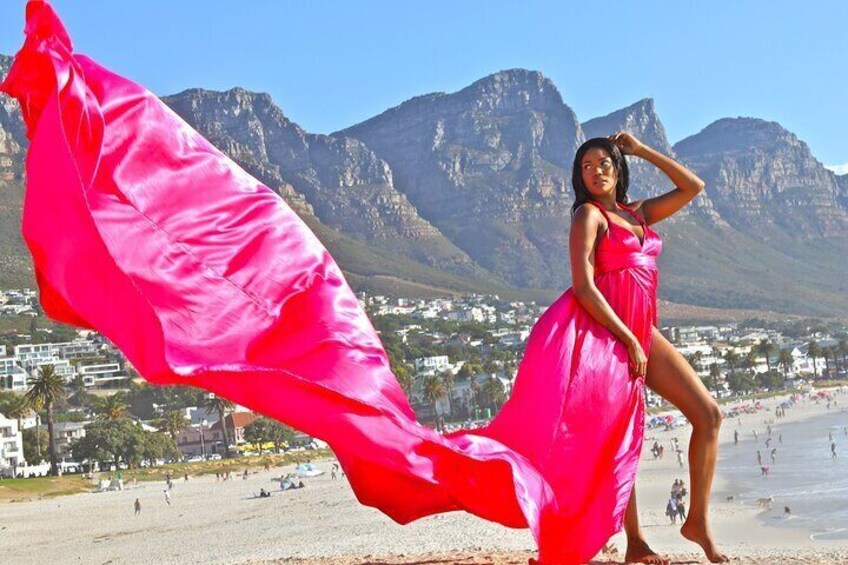 Pink bringing a whole new vibe with Flying Dress Cape Town