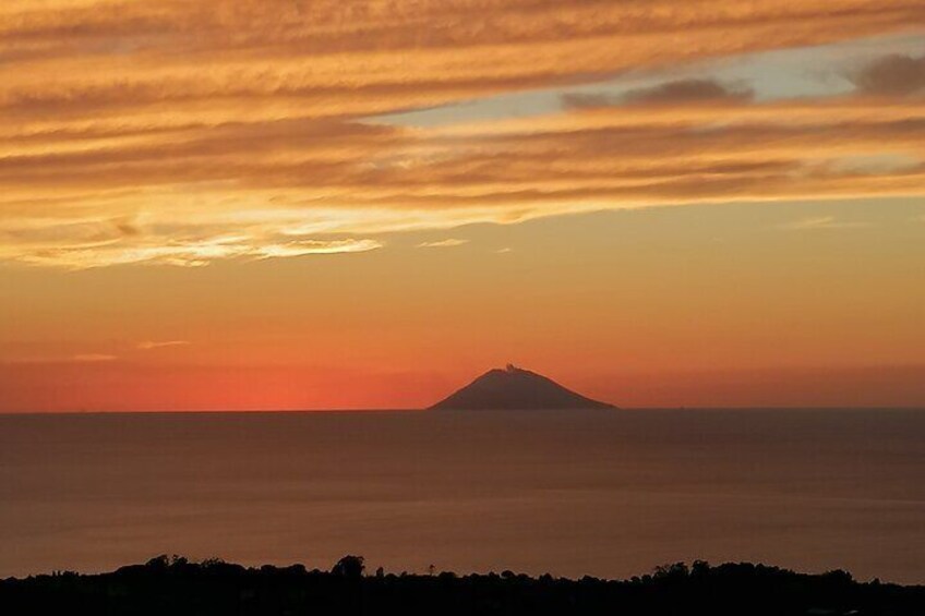 sunset on Stromboli