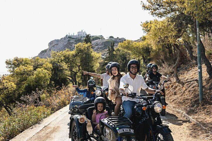 VIP 90" Private Sidecar Tour of Athens Acropolis & Lycabetus