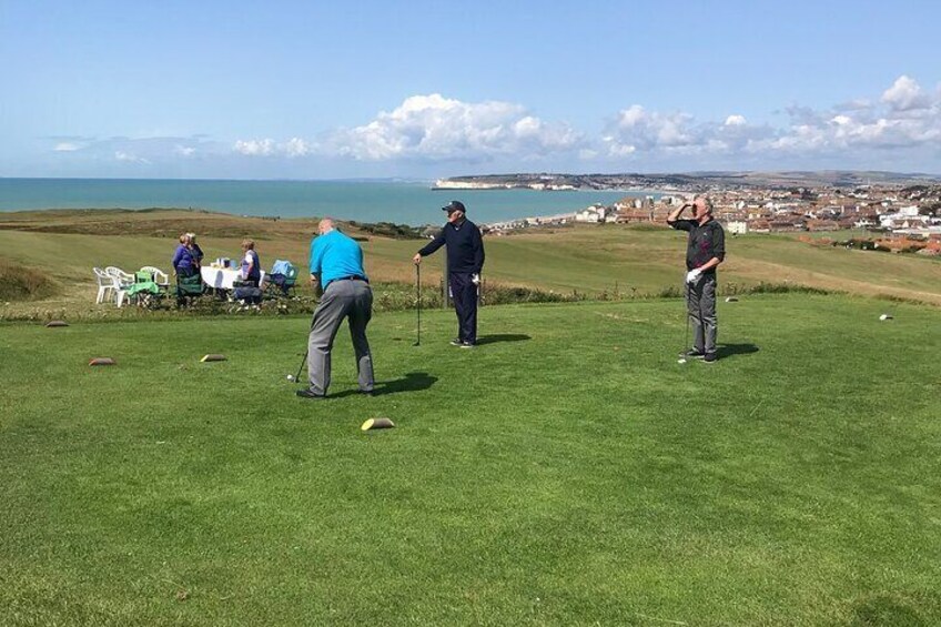 Golfers at Seaford Head
