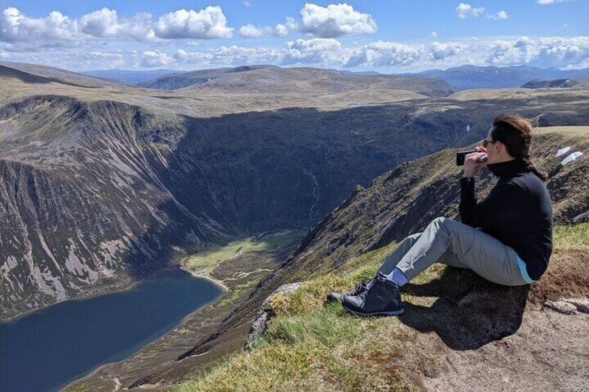 "The Summit Swig" - a sip of whisky at the summit of Sgor Gaoith