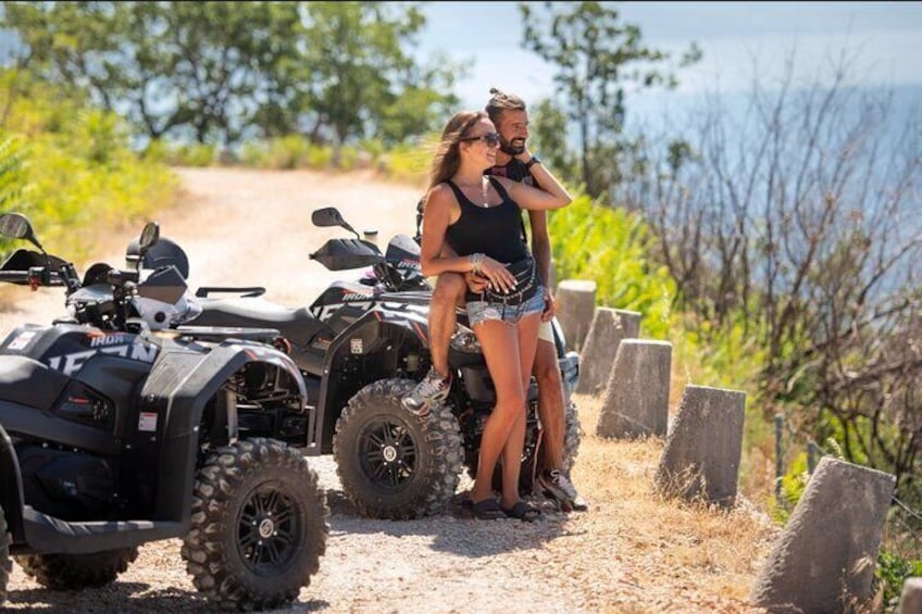 Quad Safari Tour begins in Omiš and ends at Gubavica Waterfall in Zadvarje