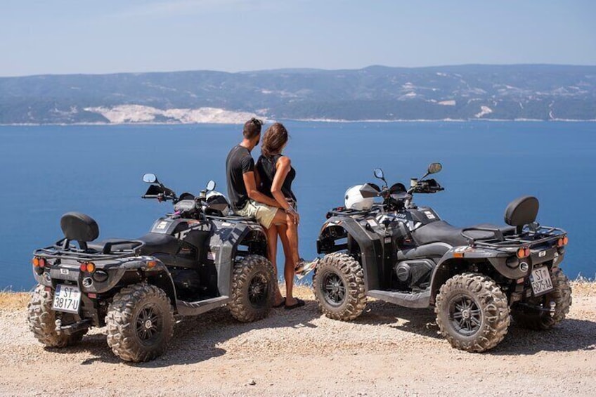 Stop to enjoy views of the Adriatic Coast on our guided Quad Safari Tour