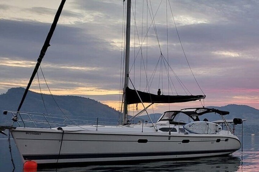 A calm night anchored on Okanagan Lake