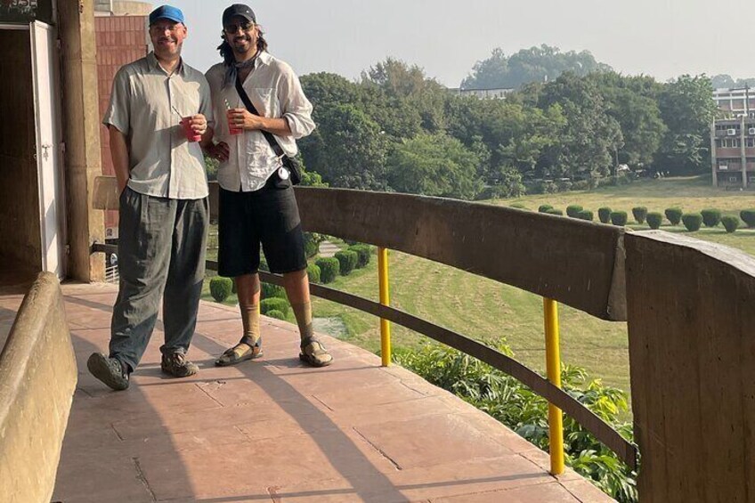 Get insider private personal access to the Punjab University campus, see spiral concrete buildings and walk on the ramps designed to crowd control movements - with fresh juice!