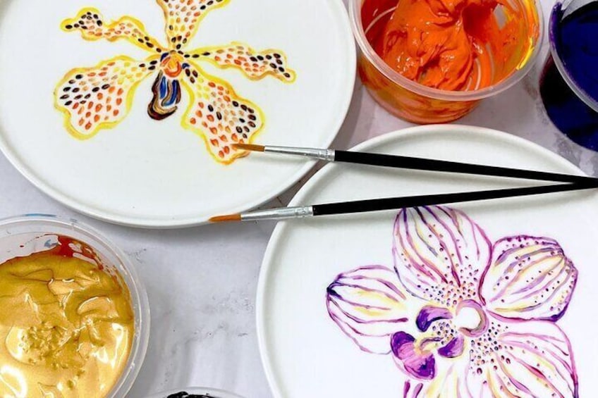 Paint Beautiful Orchids on Your Ornamental Ceramic Dish 